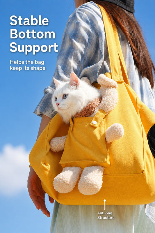 Hands-Free Pet Sling Carrier Bag for Cats & Small Dogs