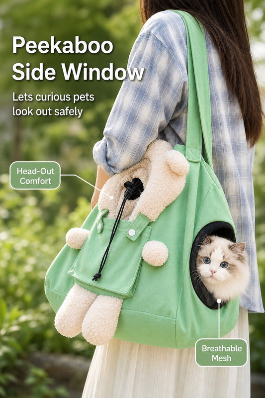 Hands-Free Pet Sling Carrier Bag for Cats & Small Dogs