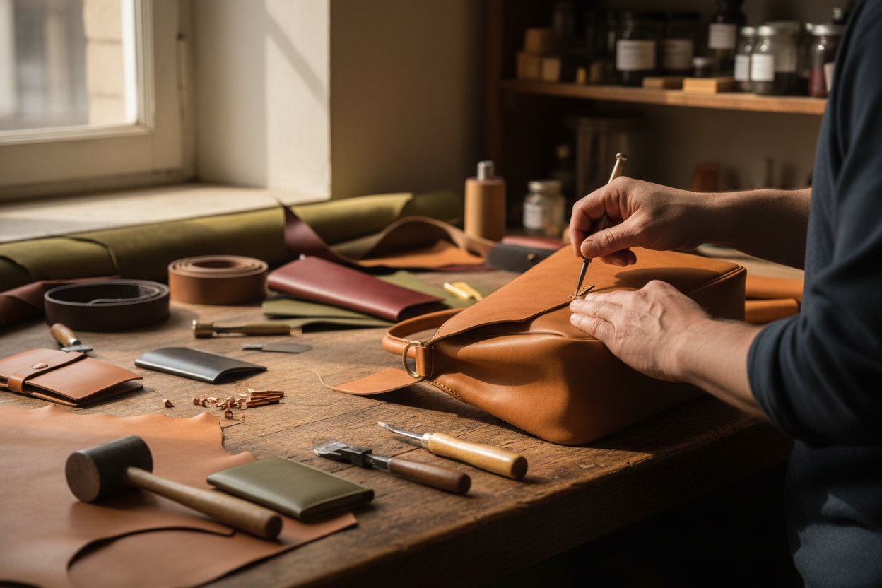 手工皮革工坊场景